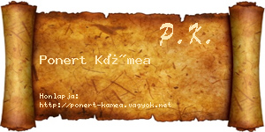 Ponert Kámea névjegykártya